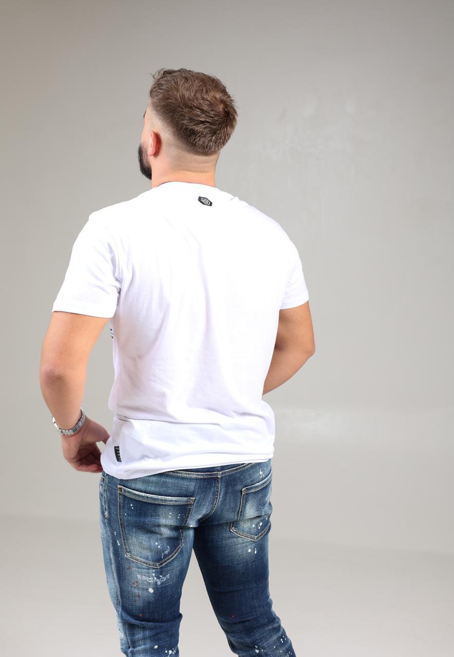 T-SHIRT PHILIPP PLEIN LUKSOZE E BARDHE ME DETAJE ME GURE - Image 2